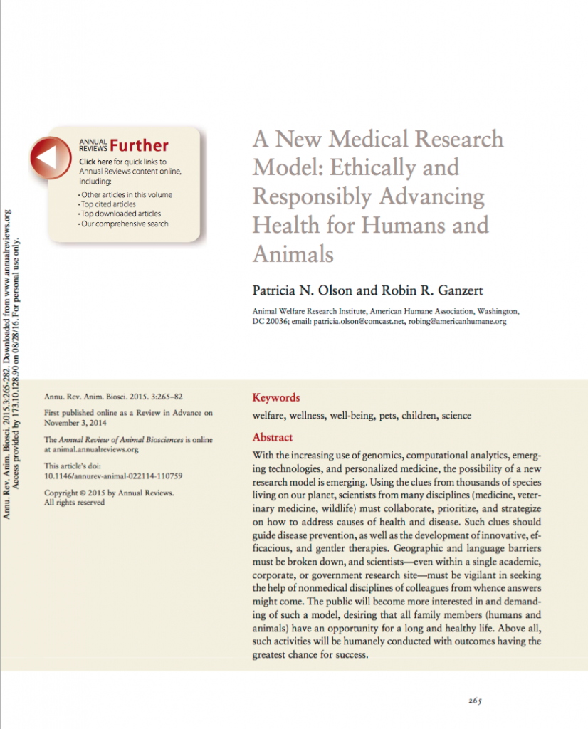 A New Medical Research Model: Ethically and Responsibly Advancing Health  for Humans and Animals - American Humane - American Humane