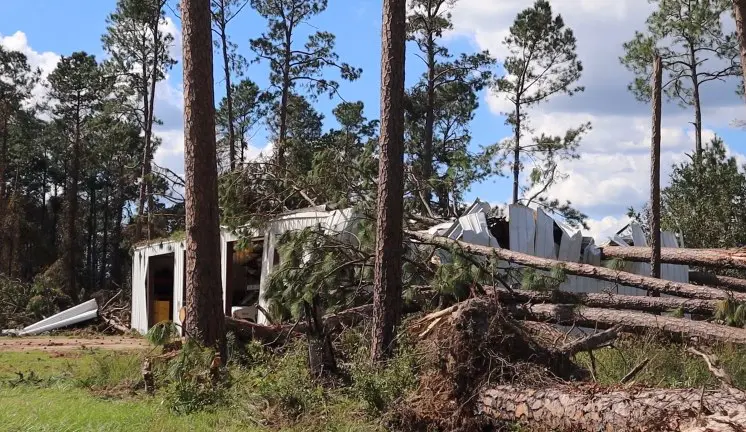 Damage in Georgia after Hurricane Helene